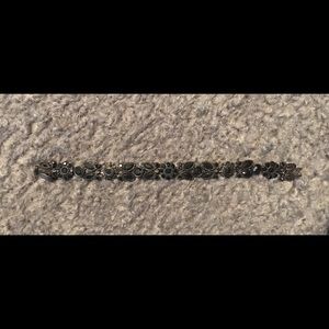 Black stone pave bracelet